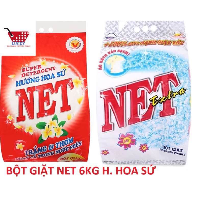 Bột giặt Net trắng/hoa sứ 5,5kg(hàng tặng chai rửa chén Net 750g)