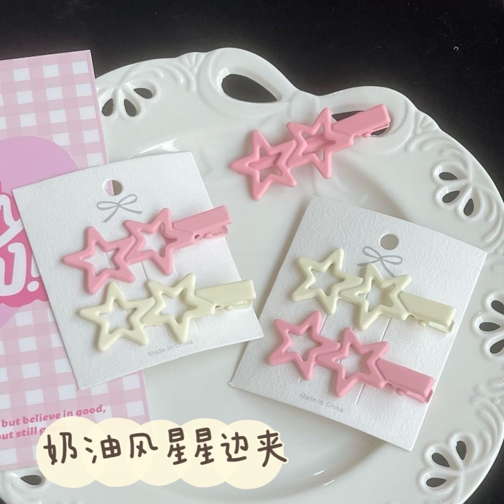 Kẹp Tóc Hình Ngôi Sao Màu Sắc Cute Phong Cách Hàn Quốc Dành Cho Nữ