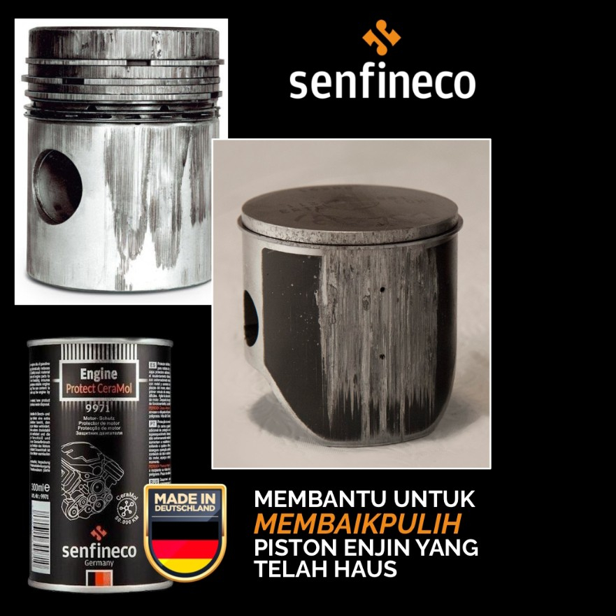 Senfineco 9971 Phụ Gia Nhớt Ô TÔ Cao Cấp Phủ Gốm Khôi Phục & Bảo Vệ Động Cơ Ceramol - Engine Protector Ceramol [300ml]