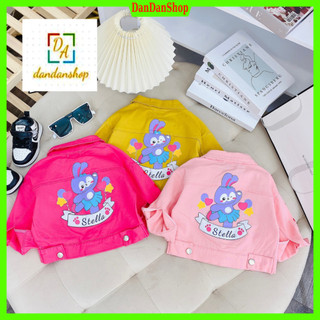 Đồ bé gái Áo bé gái kaki nữ cực xinh Chất kaki mềm đẹp Nắp túi ngực khuy bấm xịn xò Hình in truyền nhiệt siêu dễ thương