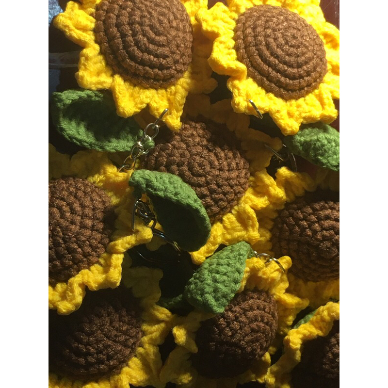 Móc khoá hoa hướng dương bằng len🌻🌻🌻🌻🌻