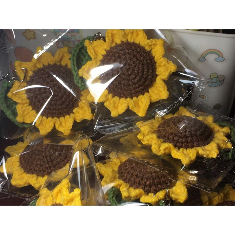 Móc khoá hoa hướng dương bằng len🌻🌻🌻🌻🌻