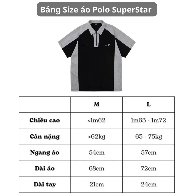 Áo Polo Phối Khoá Kéo SuperStar GOTOMI Local Brand Polo Unisex Nam Nữ GTM 2023