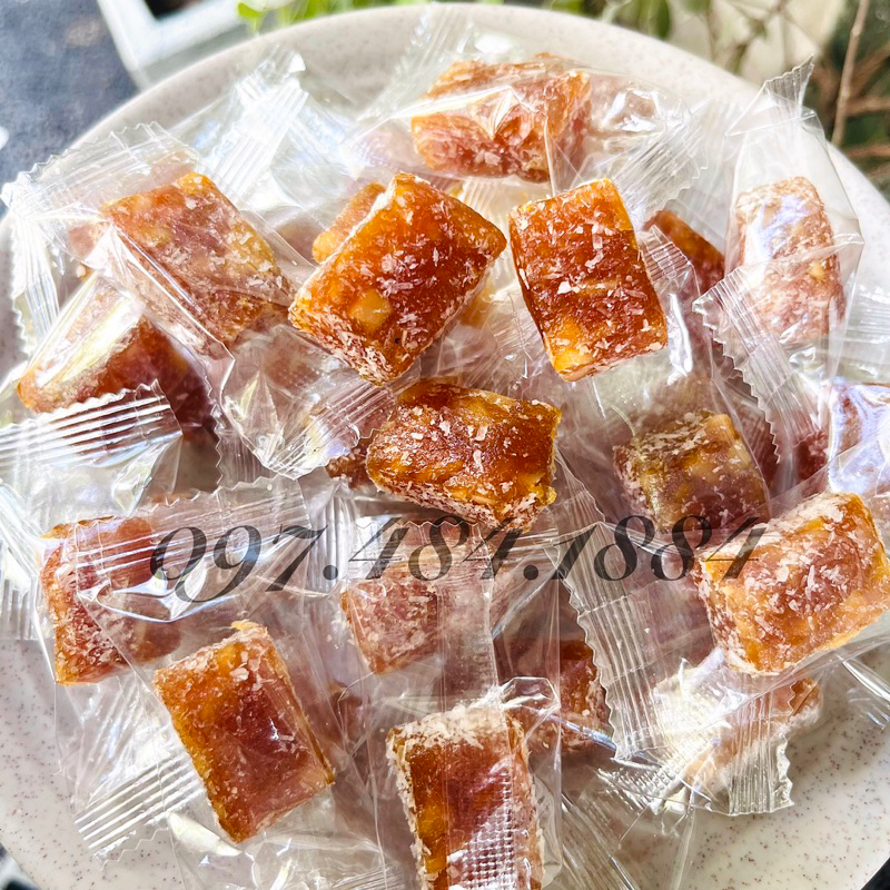 Kẹo mít phủ cơm dừa sấy đặc biệt thơm ngon 250g/ 500g
