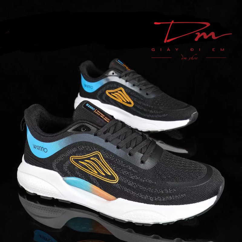 [Full Box,Tặng Vớ,Hàng Chính Hãng] Giày Thể Thao Nam_ Wanno 2230 Đen Đế Trắng