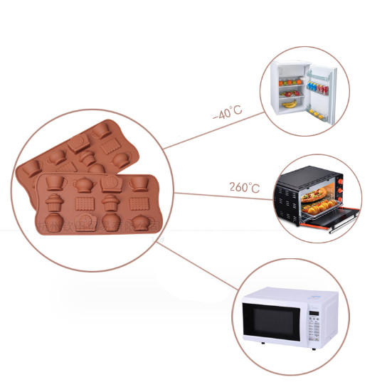 HCM-Khuôn Silicon 15 Hình Thú, Động Vật Dễ Thương Làm Socola, Thạch Rau câu, Pudding, Xà Bông CAKESHOP