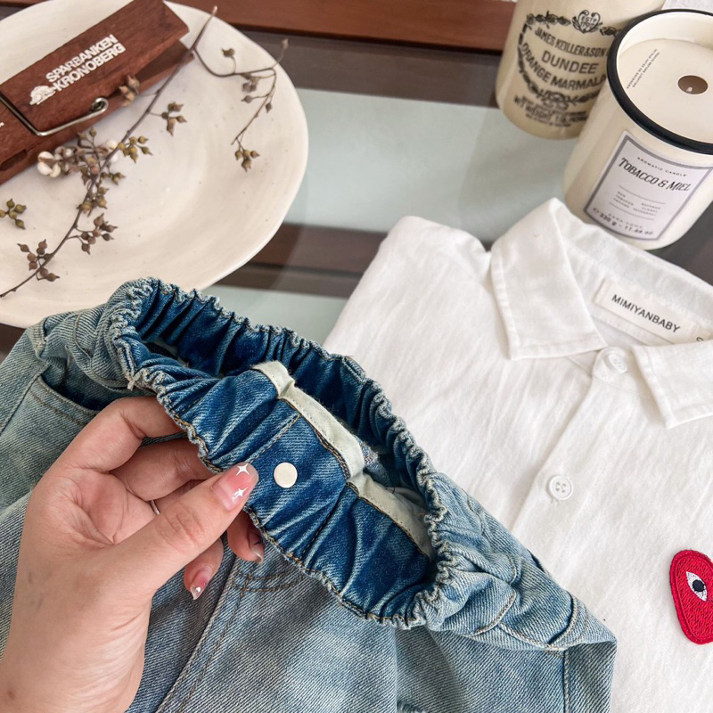 Quần jean dài rách nhẹ bụi bặm cho bé trai, bé gái.Phong cách hàn quốc dễ thương, hàng quảng châu chuẩn 100%