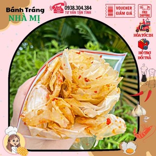 Bánh tráng phơi sương muối nhuyễn nhà làm + topping
