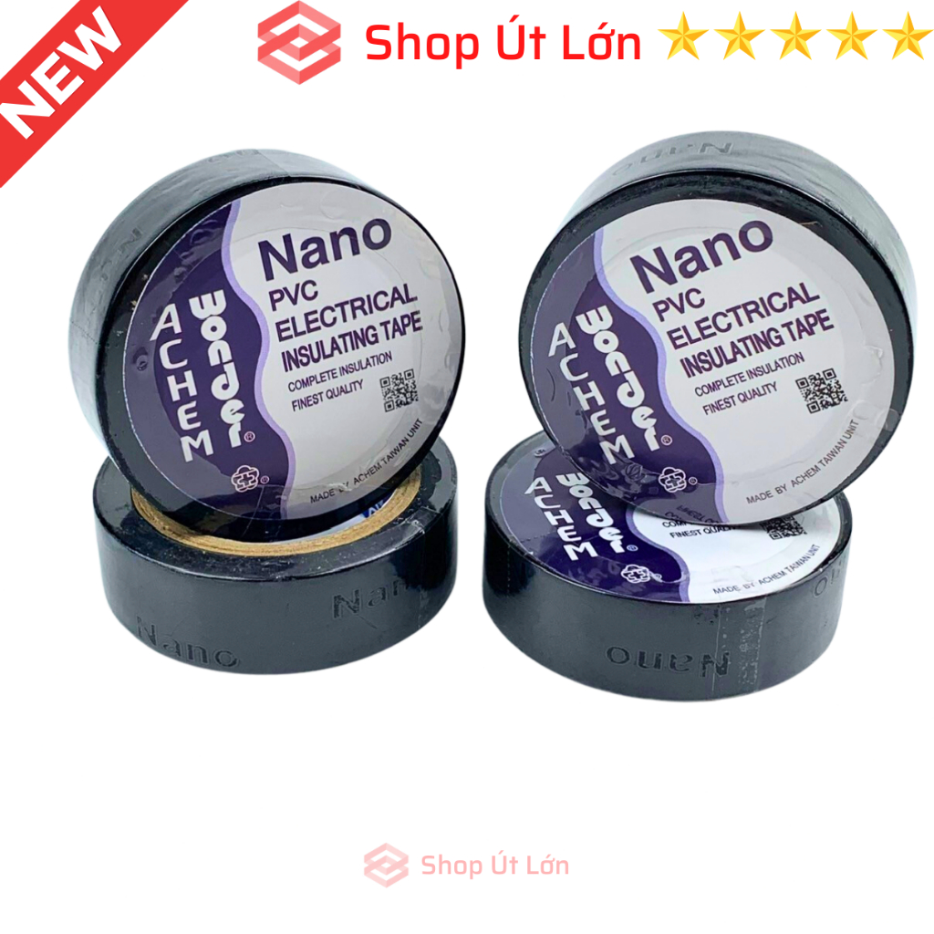 1 Cuộn băng keo điện Nano, màu đen, 10yard 9 mét, bán lẽ theo cuộn