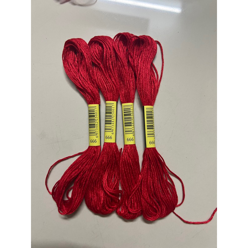 Chỉ thêu cotton, mã theo bảng màu DMC, mã chỉ từ 600 đến 699