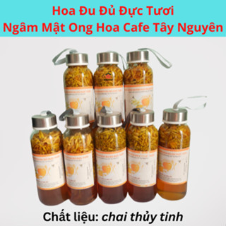Hoa Đu Đủ Đực Tươi Ngâm Mật Ong Hoa Cà Phê Tây Nguyên - Ngâm Bằng Chai Thủy Tinh.