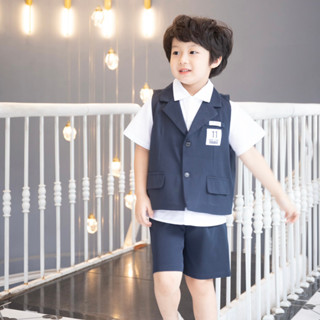  Vest Bé Trai Bộ Vest Bé Trai  MyaKids Phong Cách Hàn Quốc 3 Chi Tiết Hàng Thiết Kế 