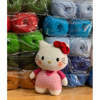 Mèo Hello Kitty bằng len