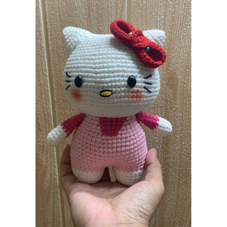 Mèo Hello Kitty bằng len