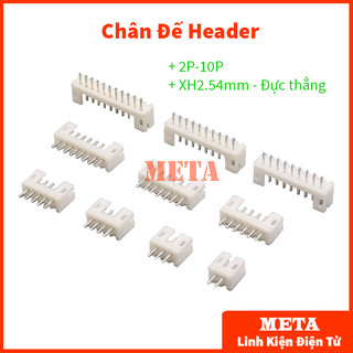 Chân đế xh2.54, header 2.54mm đực thẳng 2p-10p