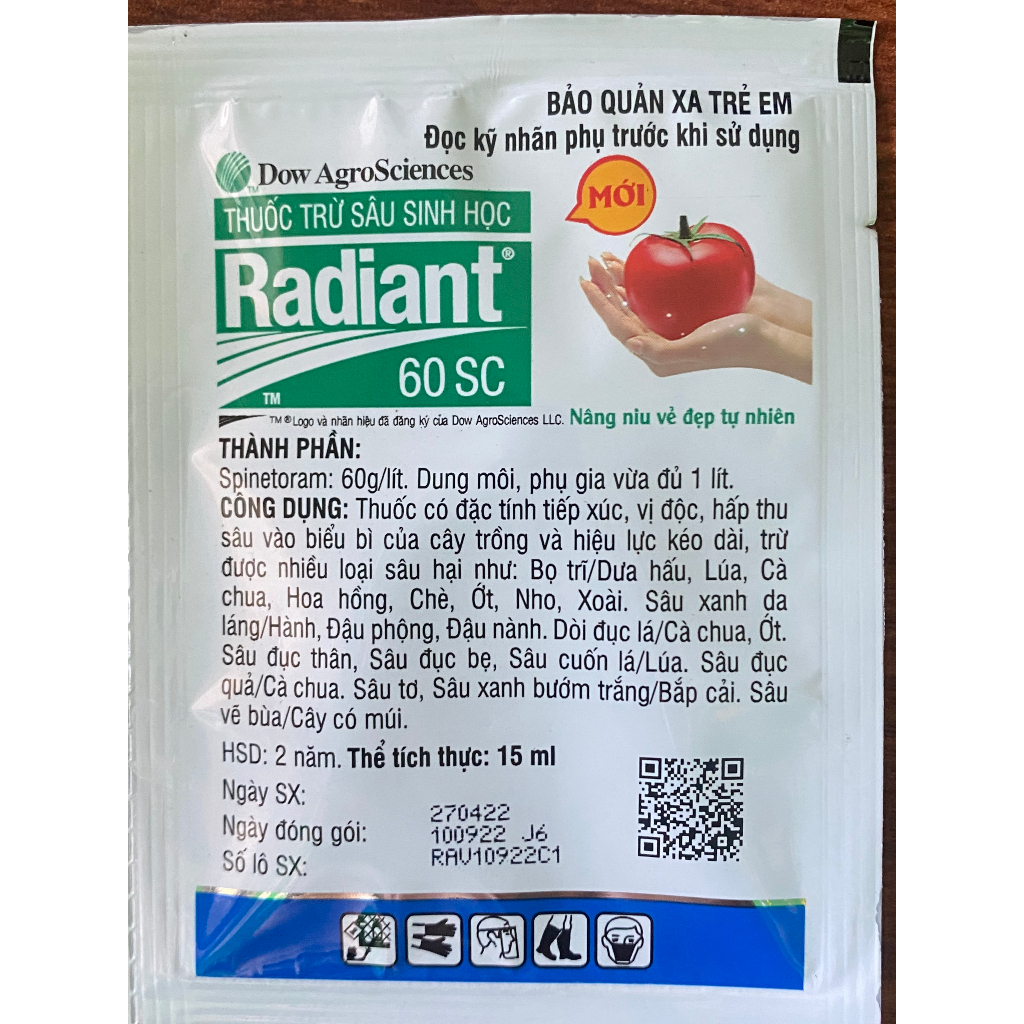 Thuốc sâu Radiant 60SC 15ml