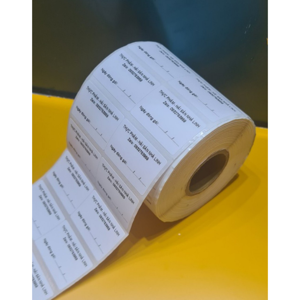 500 Tờ Hóa đơn in theo yêu cầu SIZE LỚN DÁN ĐƯỢC tem vận chuyển có sẵn keo kích thước 100x100 hình vuông tờ bự