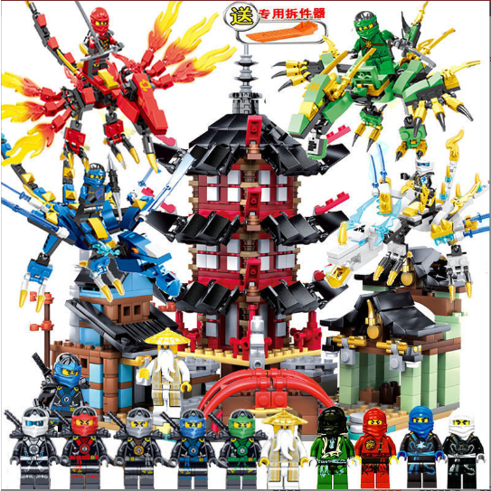 Xếp hình lego Rồng chiến binh ninja, mẫu xe thông minh