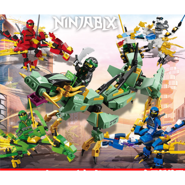 Xếp hình lego Rồng chiến binh ninja, mẫu xe thông minh