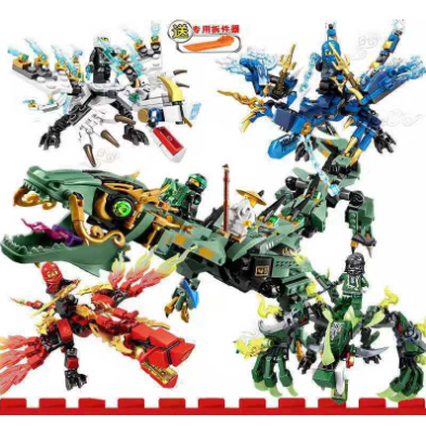 Xếp hình lego Rồng chiến binh ninja, mẫu xe thông minh