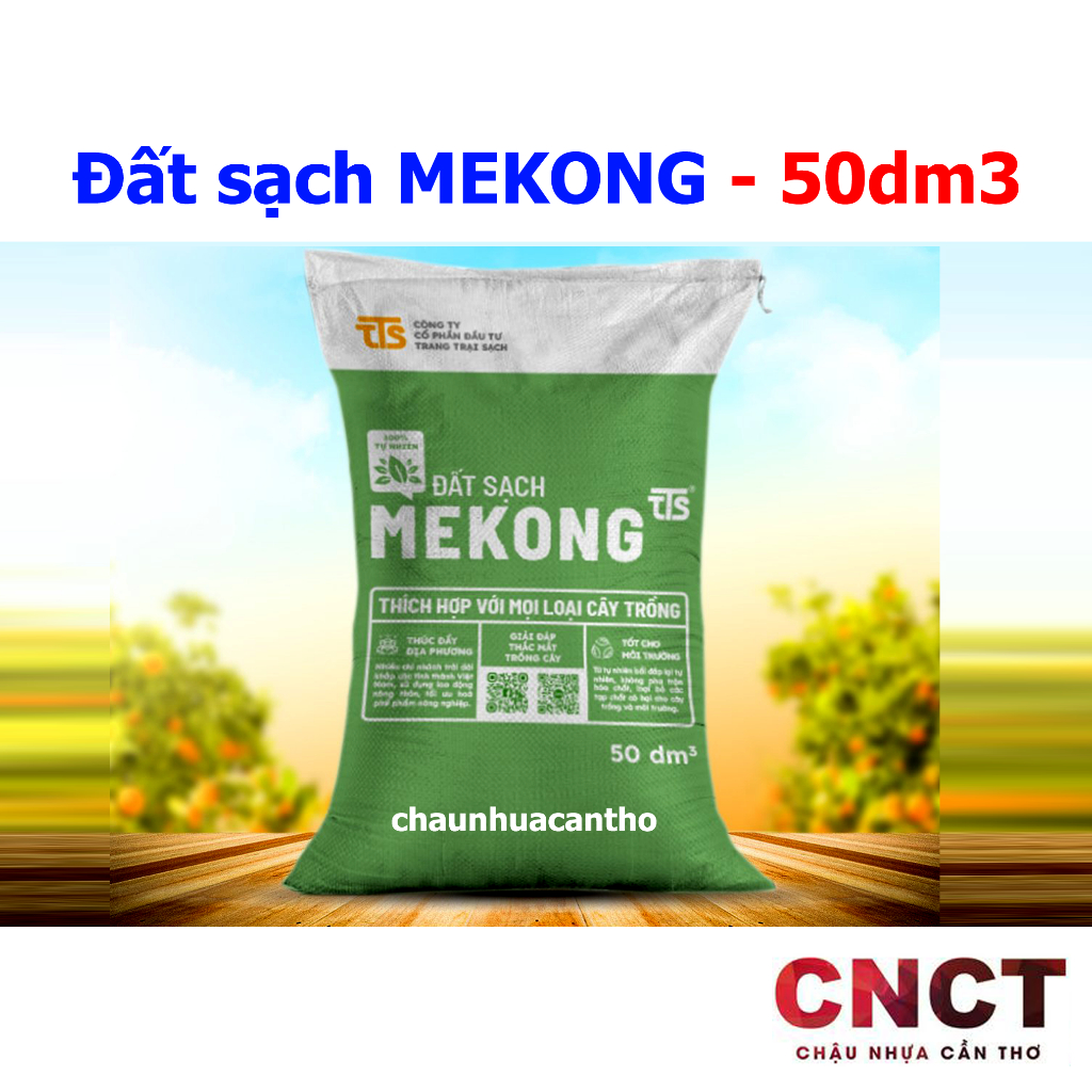 Đất sạch Mekong TTS - 50dm3 | Chậu Nhựa Cần Thơ