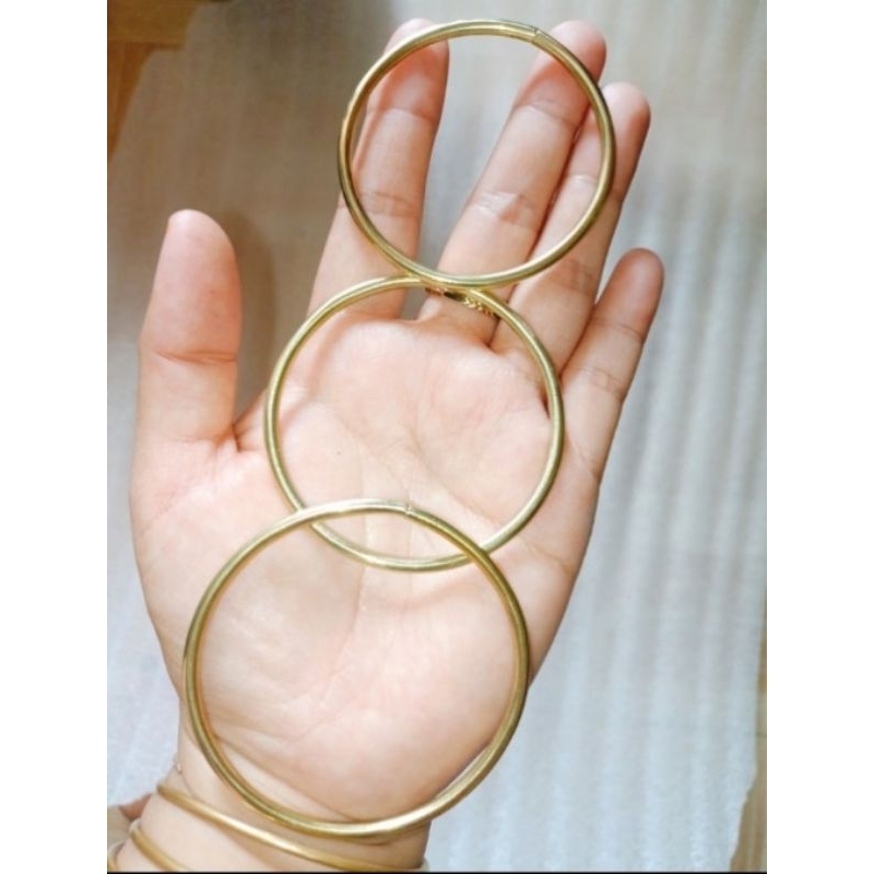 Vòng Đeo Tay Bằng Đồng Vàng Nguyên Chất  3 mm
