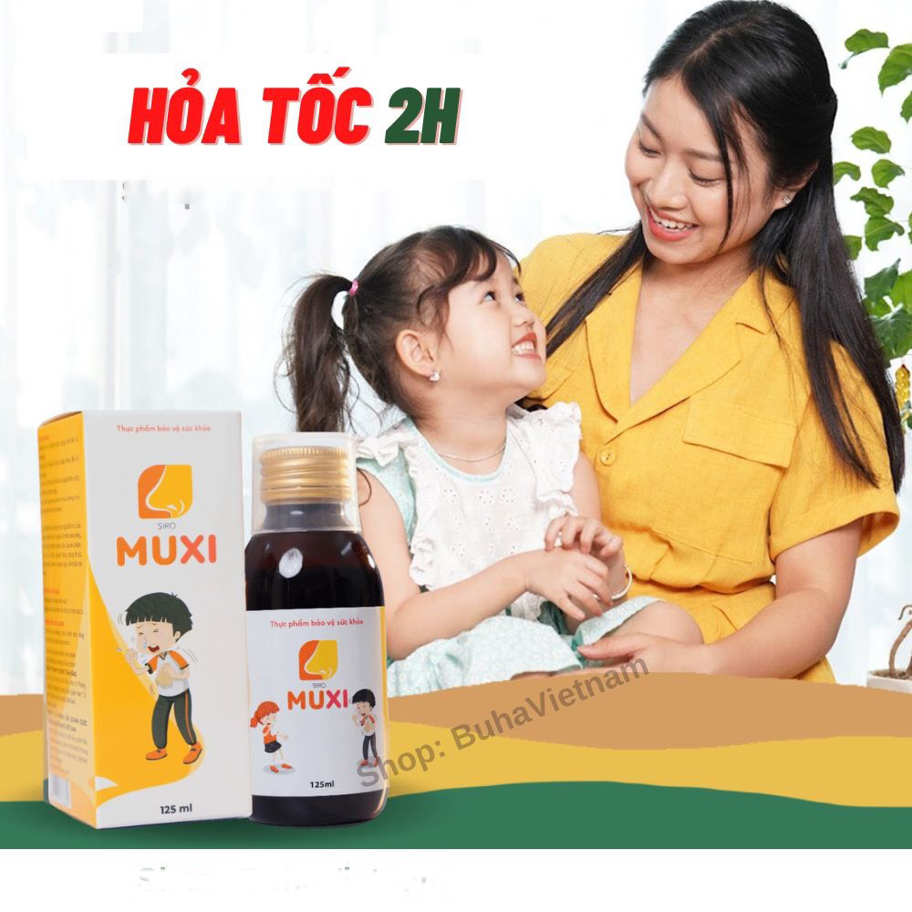 Siro Muxi 125ml thảo dược - Hỗ trợ giảm ngạt mũi, sổ mũi