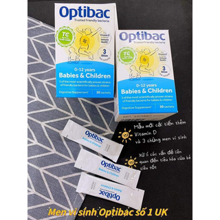 Men optibac probiotics dùng cho bé từ 0-12 ( mẫu mới )