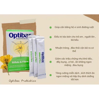 Men optibac t.rị táo bón (xanh) 30 gói