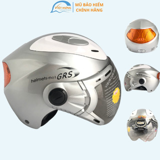 Mũ bảo hiểm Phản Quang cao cấp - GRS A913K - Bạc line trắng - Vòng đầu 56-58cm - Hàng chính hãng - Bảo hành 12 tháng