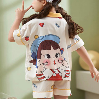 [12-47 kg] Bộ đồ ngủ lụa trẻ em cao cấp - Pizama bé gái mùa hè ngắn tay hoạ tiết 3D đáng yêu