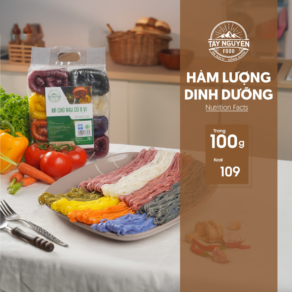 Combo 2 Kg Mỳ Chũ Rau Củ Hữu Cơ  - Tây Nguyên Food