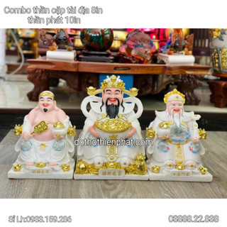 Combo bộ Thần Tài 8in + Thần Phát 10in hàng đá nhập khẩu