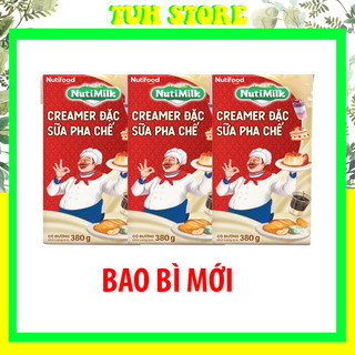 3 Hộp Sữa Đặc Có Đường Nuti Hộp Xanh 380g Creamer Dùng Làm Bánh,Pha Cà Phê-TUH