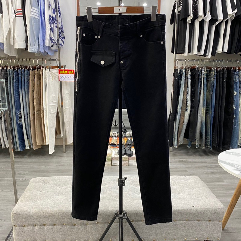 Quần Jeans AMIRI khoá zip sườn Hàng 4cuc Hàng Hottrend 2023