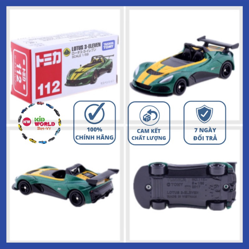 Xe mô hình Tomica Box Lotus 3-Eleven. MS: 209. Tỷ lệ 1:59.