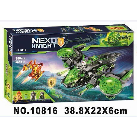 Xếp hình Nexo Knights Máy bay ném bom của chiến binh điên Rời mắt có cánh MechaByter Bộ giáp Vyro Beela 10816 386 Mảnh