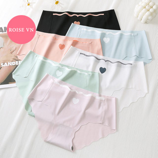 Quần Lót Nữ Đúc Su Tim Thun Lạnh viền sóng 405 gợi cảm đính trái tim nhỏ