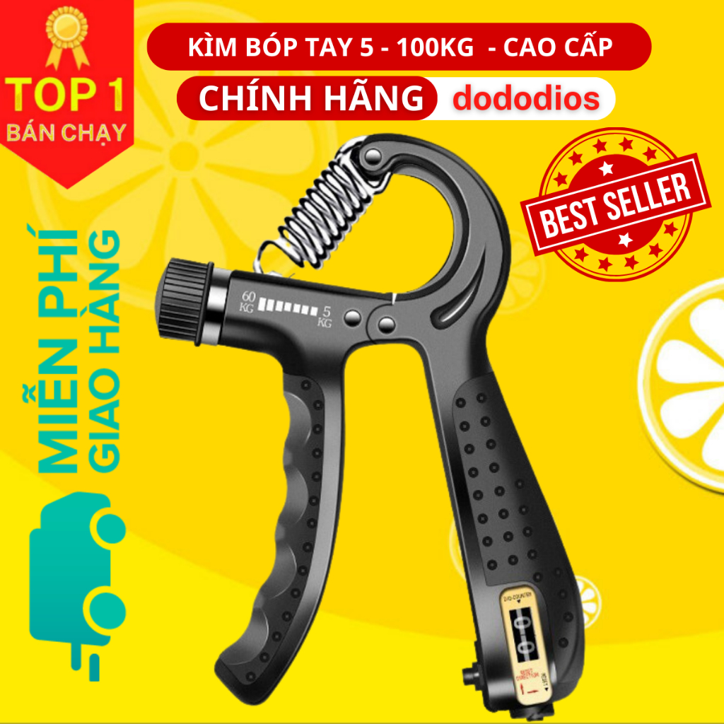 Combo 2 Món: Kìm Bóp Tay Có Máy Đếm Tập Cơ Tay Và Dây Nhảy Thể Lực Tập Gym Hiệu Quả - combo dây nhảy và kìm bóp tay