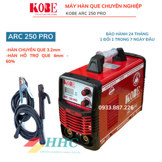 Máy hàn que KOBE ARC 250 PRO chuyên hàn que 3.2li và 4li chuyên nghiệp cho thợ làm công trình nhà xưởng
