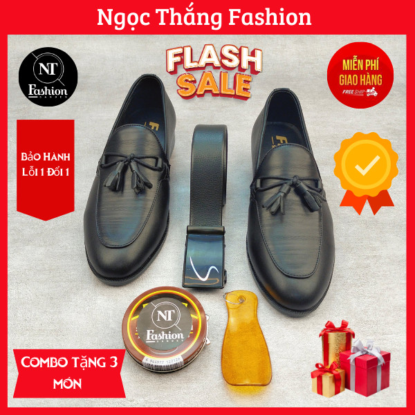 Giày lười nam công sở da sít đế cao su buộc nơ cực chất giày dior da nam size 37-44