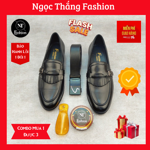 Giày lười da nam sonny giày công sở nam khâu full size 37-44