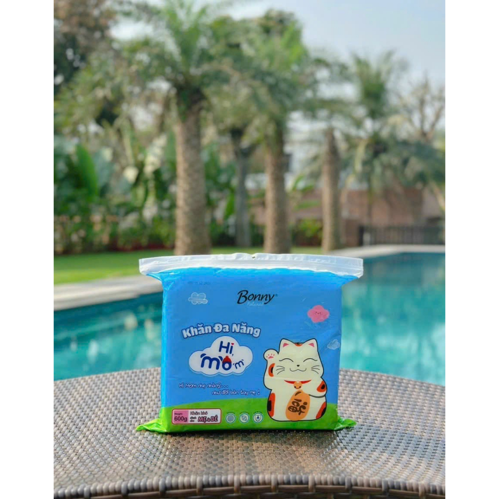 Khăn khô đa năng cho bé khăn giấy vải Bonny Himom cao cấp 600g