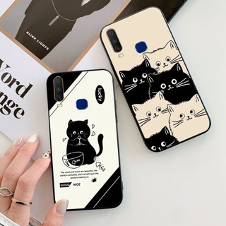Ốp lưng vivo y15 / vivo y17 / u10 in hình chú mèo đen trắng cute phô mai que