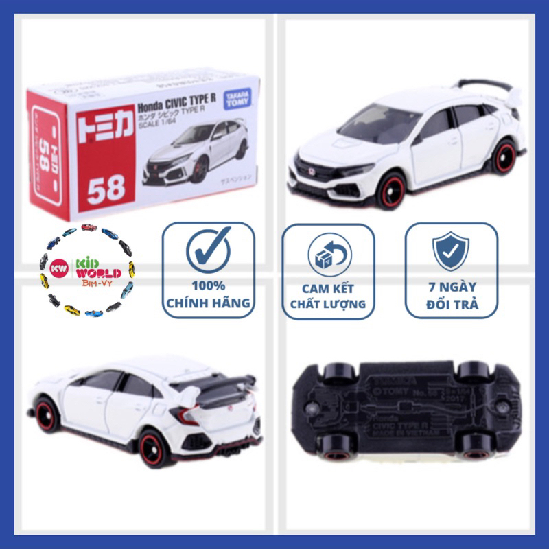 Xe mô hình Tomica Box Honda Civic Type R. MS: 983. Tỷ lệ 1:64.