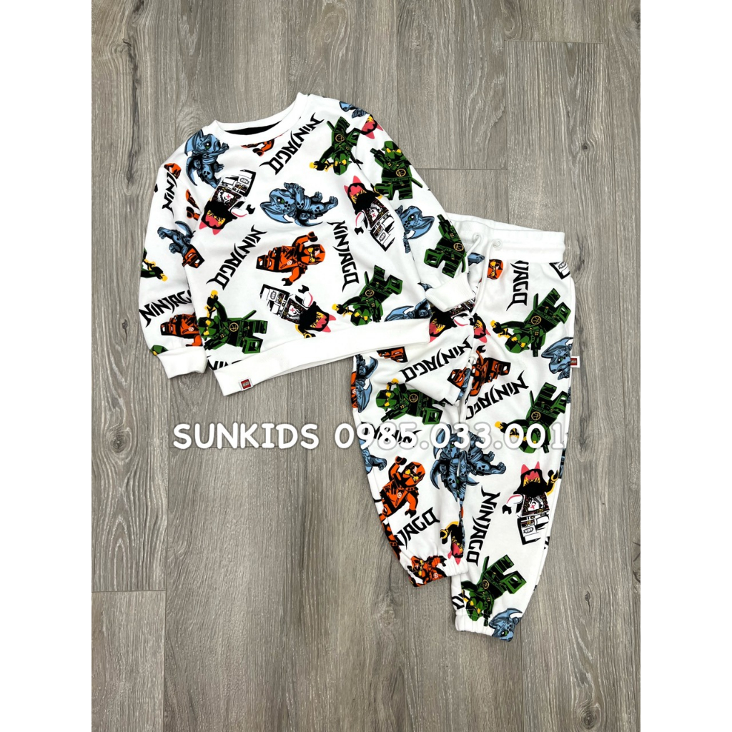 Bộ thu đông bé trai Nỉ Pri lego Ninjago