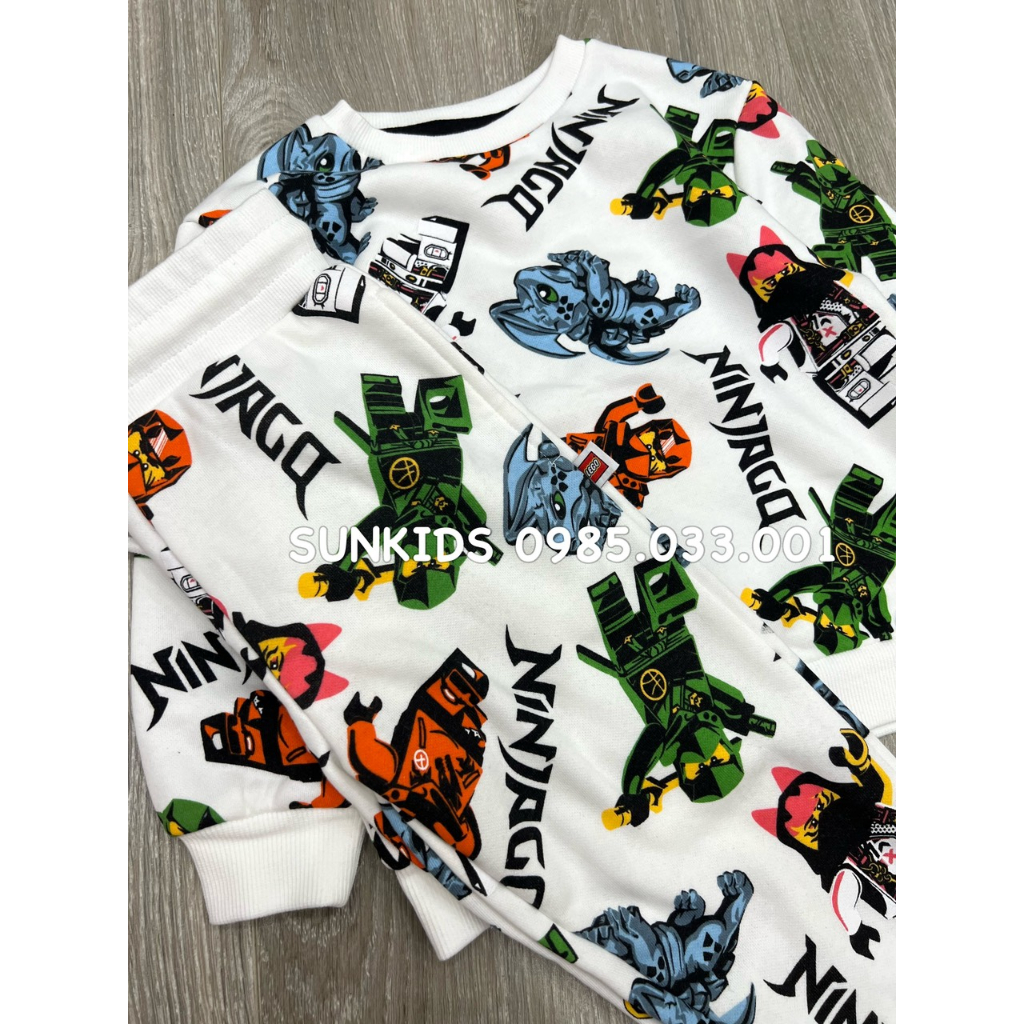 Bộ thu đông bé trai Nỉ Pri lego Ninjago