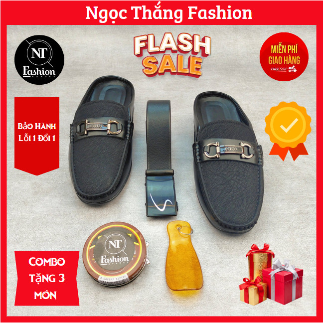 Giày sục nam da nhám đế cao su cực phong cách full size 37-44
