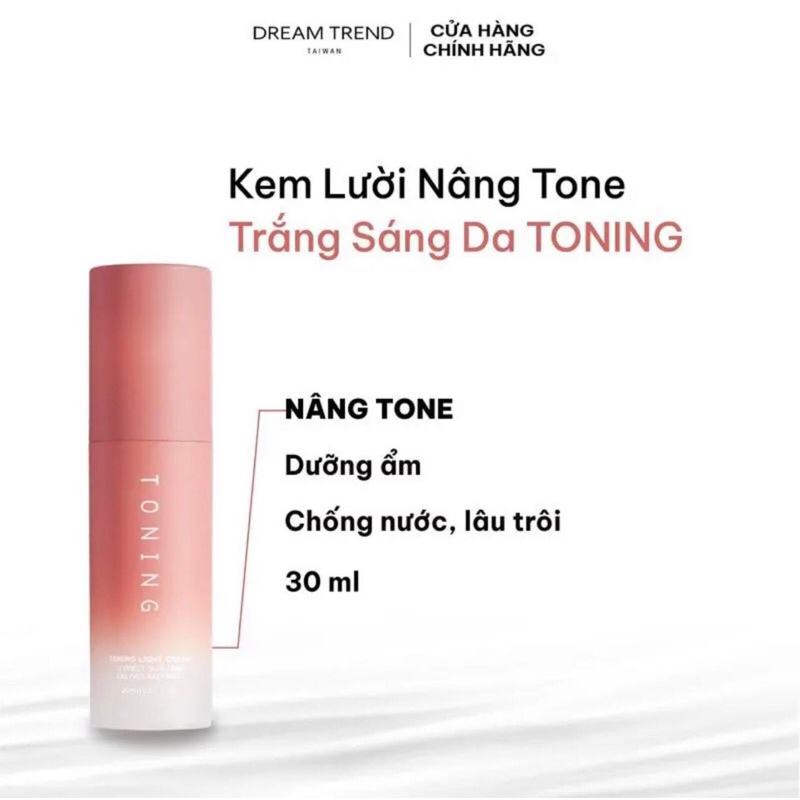 Kem lười nâng tone da trắng sáng TONING Dream Trend
