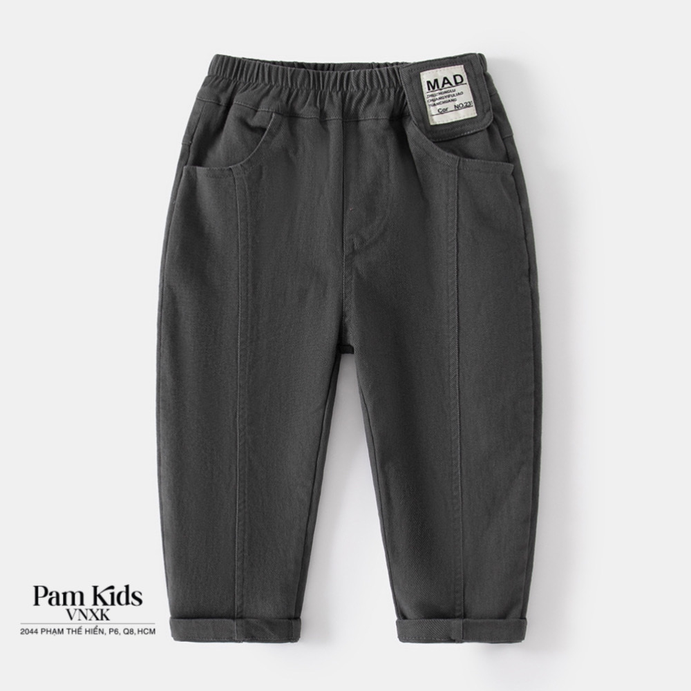 P335  Quần kaki dài bé trai vải siêu mềm, lưng thun co giãn form quần siêu đẹp
